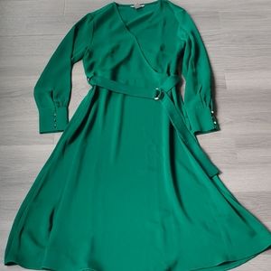 Green satin dress from H&M